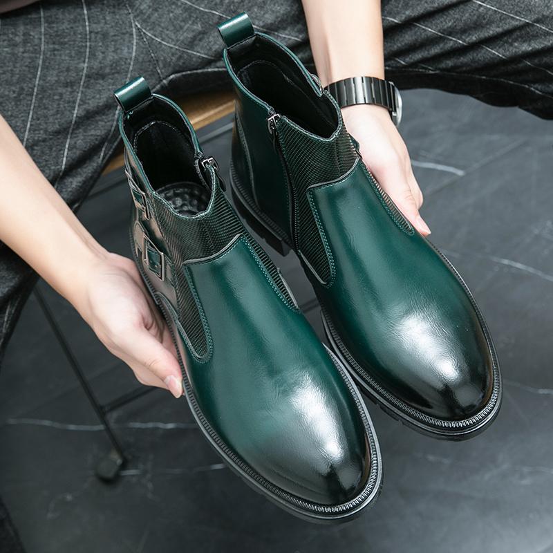 Мода Модные и трендовые новые мужские высокие кожаные туфли большого размера 46 универсальные дорожные британские дизайнерские деловые вечерние офисные туфли