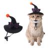 Adjustable Strap Pet Halloween Witch Hat Curved Top Dog Halloween Party Hat  Holiday Decoration