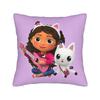 Gabby Dollhouse Cartoon Throw Pillow Cover Polyester Cushions for Sofa Funny Pillowcover Home Decor