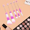 Yousheng 5Pcs/Set DIY Beadable Makeup Brush 5 Sizes Synthetic Kabuki Foundation Loose Powder Eyeshadow Concealer Brow Blush Blending Cosmetic Brush