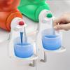 2pcs No-Punch Hanging Rack Laundry Detergent Cup Holder Anti-Spill Drip-Proof Foldable Bathroom Storage Rack