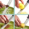 Stainless Steel Multifunctional Zester and Cheese Grater - Effortlessly Shred Ginger and Grate Vegetables