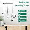 Подставка для душа для собак из нержавеющей стали, подставка для стрижки домашних животных, регулируемая по высоте складная подставка для груминга домашних животных с удерживающим тросом