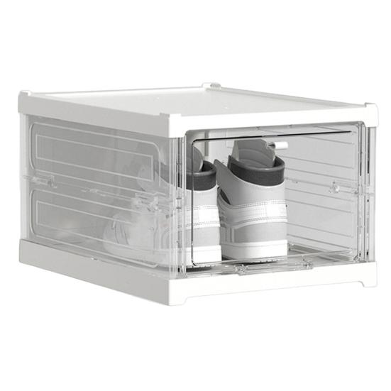 Home Shoe Box Transparent Stackable Thickened Foldable Dust-proof Visible Dustproof Moisture-proof Dorm Shoe Container Shoe
