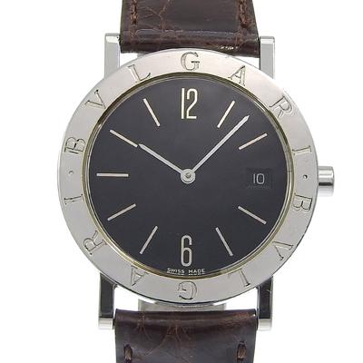 Bvlgari Bvlgari Часы BB33SLD черныйЦиферблат Нержавеющая сталь/кожа Кварцевые Аналоговый дисплей унисекс Б/У