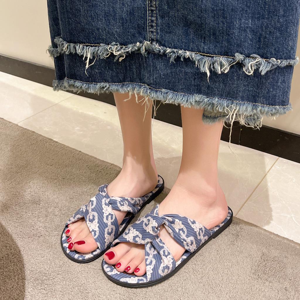 Модные женские тапочки, летние новые китайские тапочки Feminino, корейские повседневные универсальные пляжные тапочки для отдыха, сандалии, плоские туфли без застежек