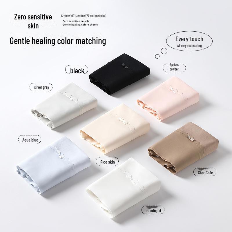 7A Women's High Waist Seamless Cotton Underwear - Antibacterial, A-Class, Long-Staple, Pure Cotton, Large Size, Pure Cotton Crotch.