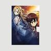 Японский аниме Sword Art Online Плакат Ретро Белые бумажные постеры Фреска Настенная живопись Домашний декор Гостиная Бар Кафе Украшение Картина