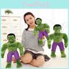 Мстители Супергерой Зеленый Халк Плюшевая игрушка Мягкая кукла Хлопок ПП Анимация