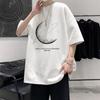 New Short-Sleeved T-shirt Men's Summer Korean Style Trendy Simple Half Sleeve Top Hong Kong Style Loose Casual Fashion Brand T-shirt