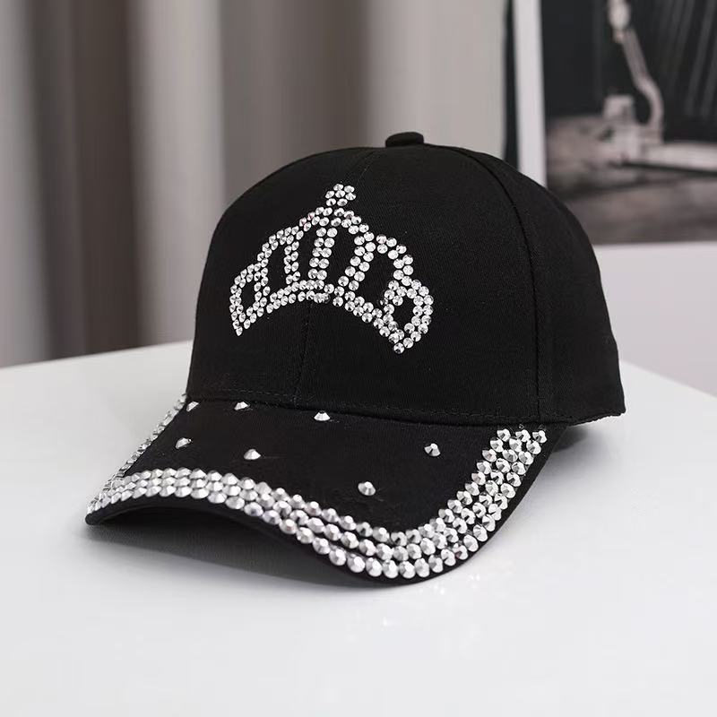 Hat Women'S Rivet Baseball Cap Fashion Crown Outdoor Sunscreen Visor Hat Rivet Cap Women'S Hat