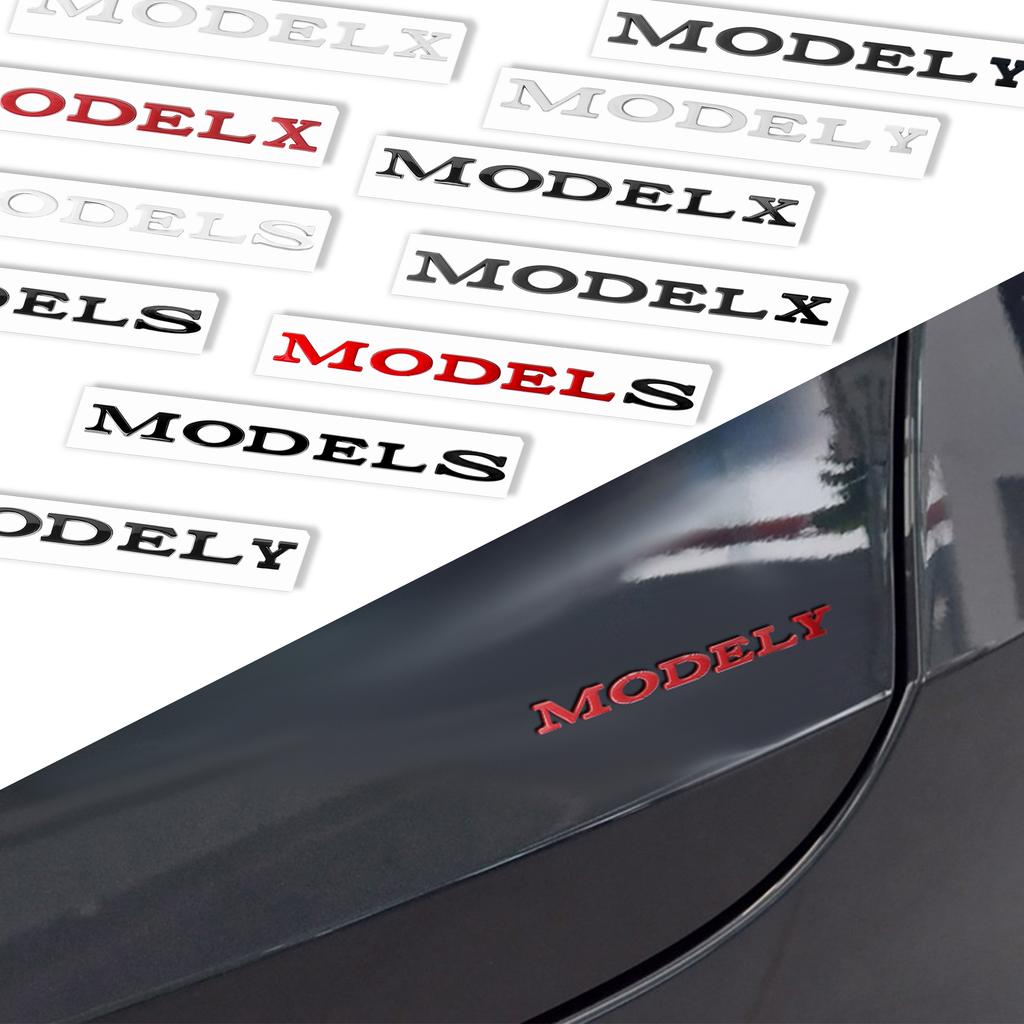 3D ABS Emblem Letters Car Rear Trunk Badge Sticker For Tesla Model Y Model S Model X SpaceX Bonina P85D Beast Roadster Juniper