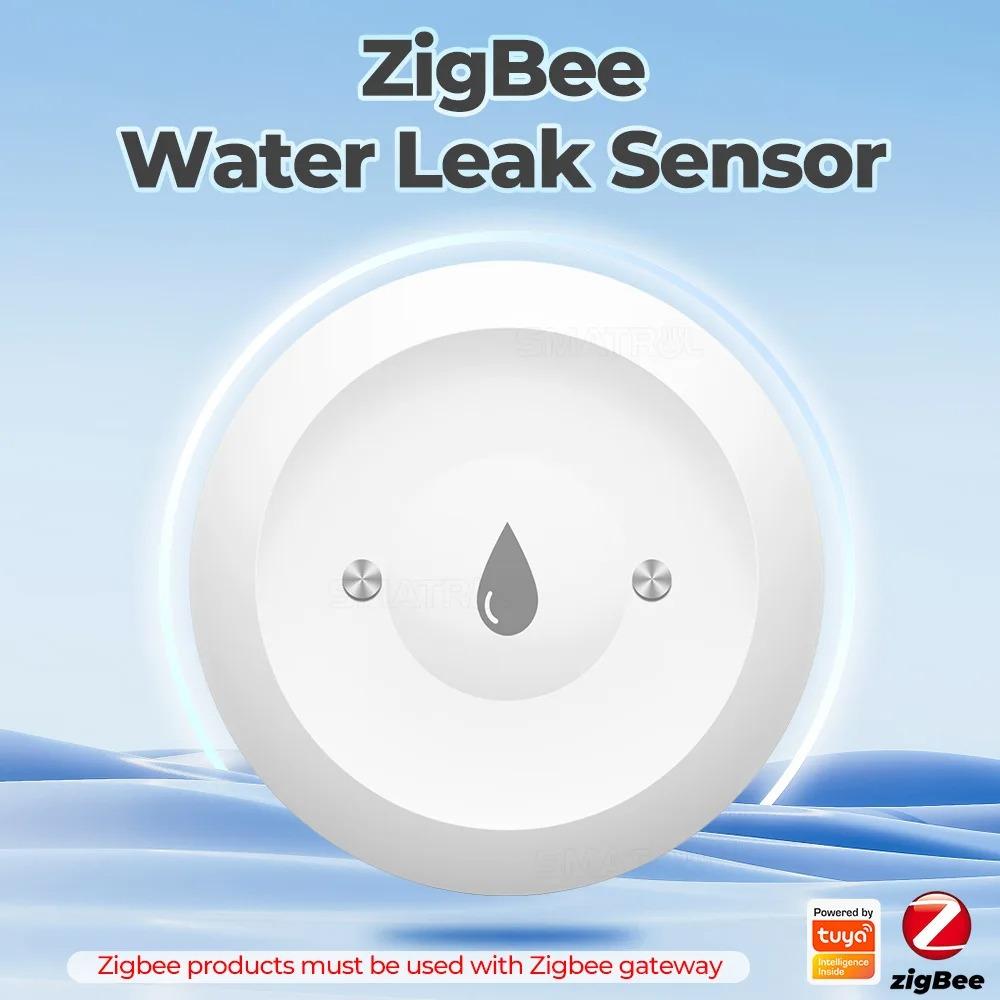 Tuya ZigBee WiFi Smart Water Sensor Water Flood Sensor Smart Life APP Удаленный мониторинг Сигнализация затопления Работает со шлюзом ZigBee