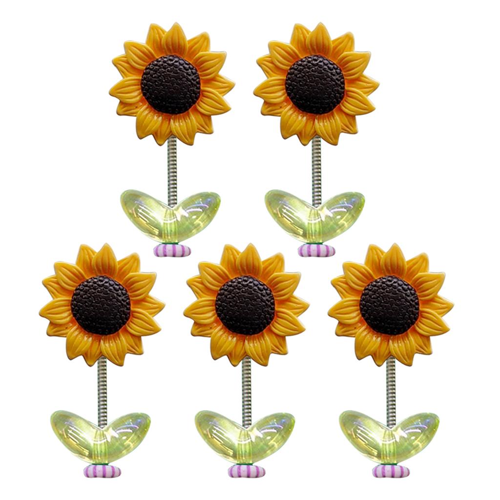 Забавное автомобильное украшение подсолнух, качающаяся голова, украшение на приборную панель для женщин и девочек