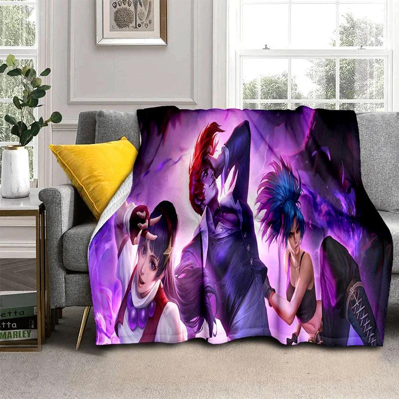 Retro Game King of Fighters Gamer Blanket,Soft Throw Blanket for Home Bedroom Bed Sofa Picnic Travel Office Cover Blanket Kids