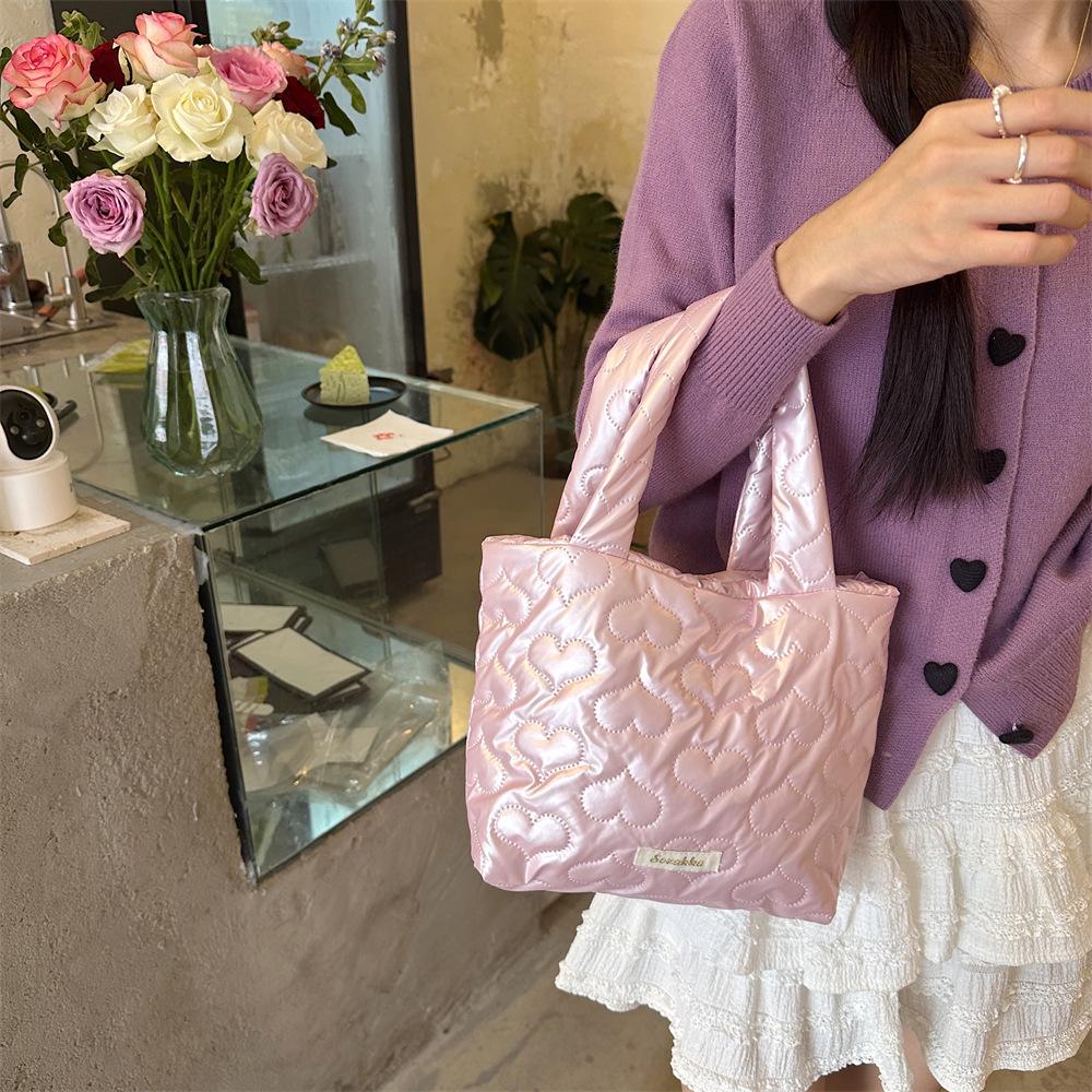 49221 Стеганая симпатичная маленькая квадратная сумка для завтрака и покупок