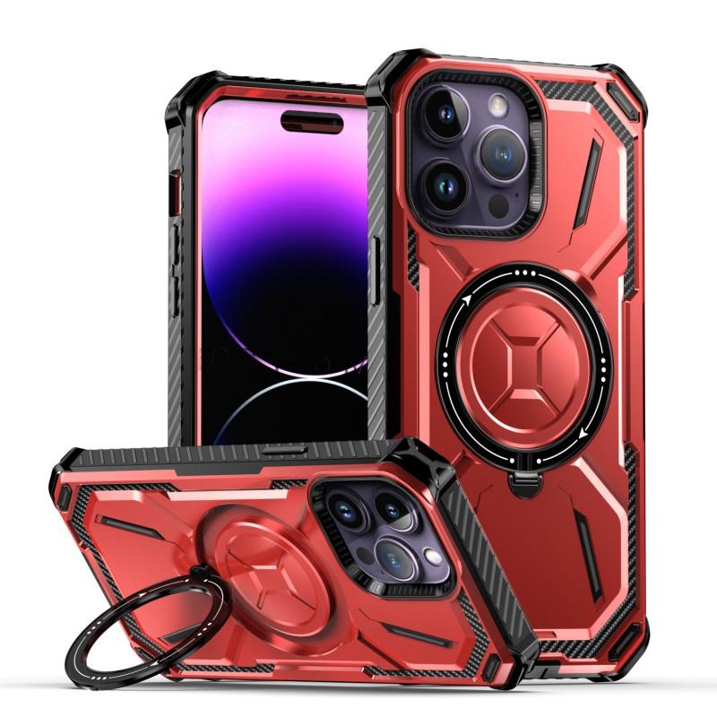 Магнитный чехол для телефона с кольцом для iPhone 15 Pro Max со встроенной подставкой, противоударный ТПУ чехол в 5 цветах