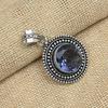Красивый танзанитовый драгоценный камень 925 пробы Серебряный кулон Ювелирные изделия ручной работы