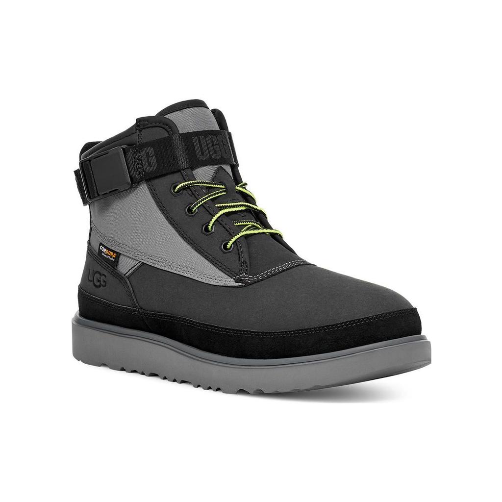 UGG Кроссовки Highland Leather Round Toe Buckle High Top для мужчин, черные 1143985-BLK
