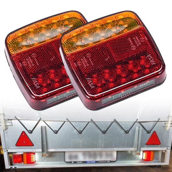 Магнитные беспроводные фонари для прицепа Высокая яркость IP67 Водонепроницаемые Частота 2,4 ГГц Перезаряжаемые светодиодные фонари для прицепа Задние фонари для буксировки Комплект