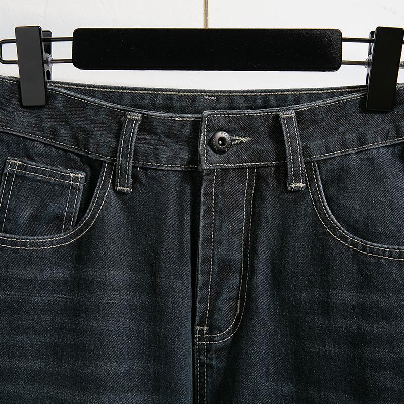 Dimanaf 2025 Большие размеры Женские весенние джинсы Длинные шаровары Повседневные эластичные базовые брюки с высокой талией Синие