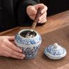 Керамическая банка для хранения чая, украшение для домашнего стола, практичная, декоративная, прочная, китайская