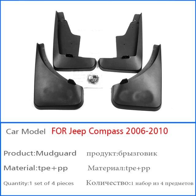 Mud Flap For Jeep Compass 2006-2010 Mudguards Fenders Compass Mud Flap Splash Guard Fenders Car Accessories Front Rear 4 PCS