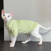 Elastic Hairless Cat Base Shirt Soft Cat Striped Jumpsuit Sphynx Cat Clothes  for Cats Kitten