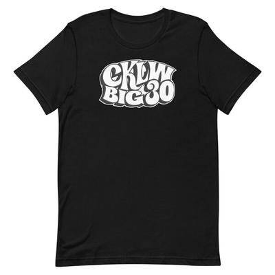 Cklw Big 30 Radio Винтажная черная футболка с рисунком унисекс