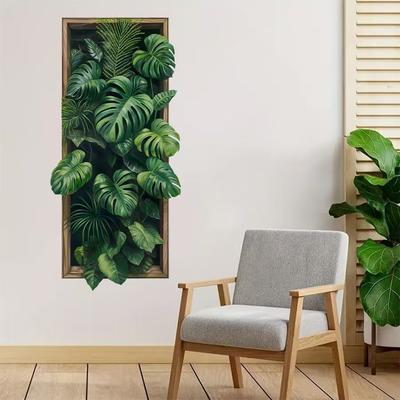 Тропическое зеленое растение Черепаховый панцирь бамбук Самоклеящаяся наклейка на стену Маленькая свежая Спальня Гостиная Прихожая Закрытие Креативная декоративная наклейка