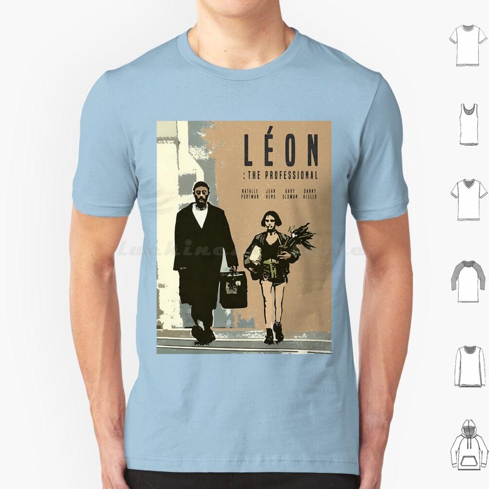 Футболка Leon Retro Movie Хлопок Мужская Женская Печать DIY Leon Leon Профессионал Фильм Профессионал Леон Монтана Матильда