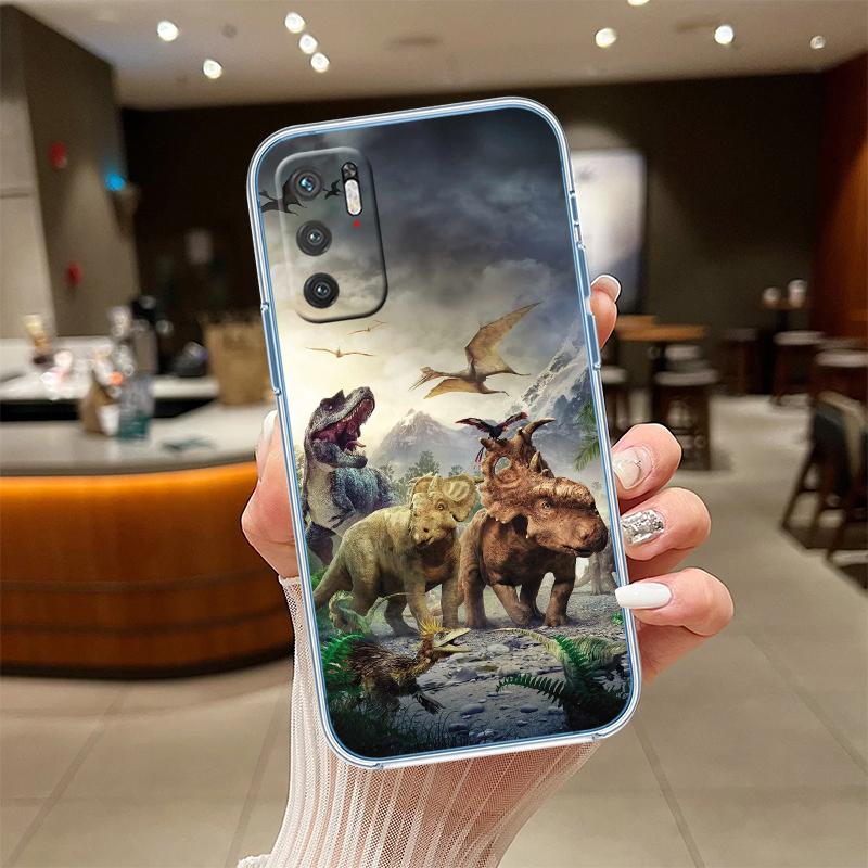 NH18 Dinosaur Transparent Phone Case for Motorola Moto G7 G8 G9 G84 G85 G73 G24 G15 Z2 Play Power Plus