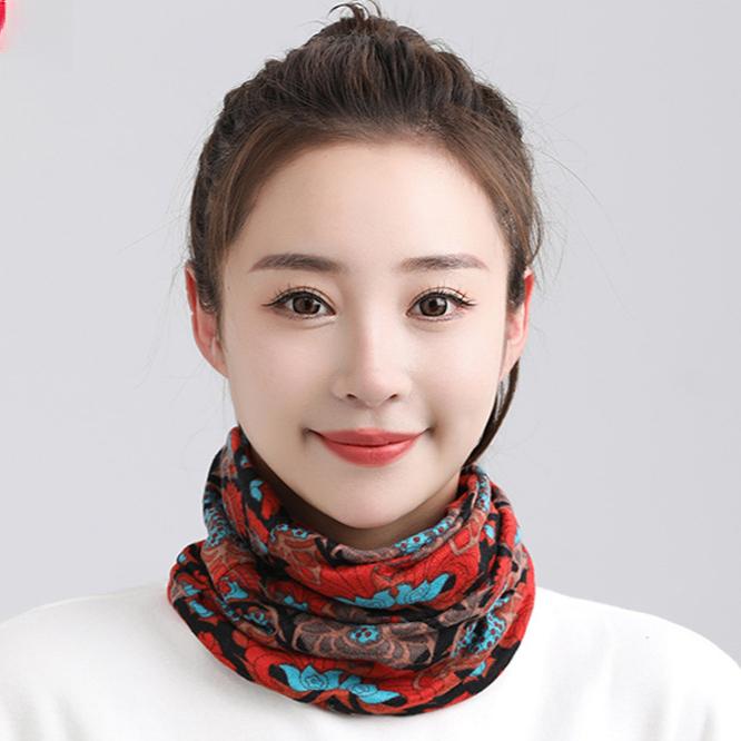 Винтажный снуд с узором снежинок, набор в стиле бохо, мягкий, теплый, эластичный, шапки, зимний, для улицы, ветрозащитный, холодозащитный, защита шеи