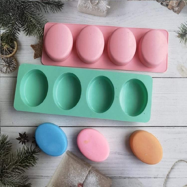 Handmade Round Soap Mold DIY Lotion Shampoo Bar Soap Making Silicone Moulds Gift