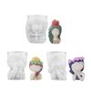 Flower Pot Silicone Mold 3D Girl Succulent Planter Concrete Mold DIY Craft Vase Resin Epoxy Mold DIY Pen Holder Decor