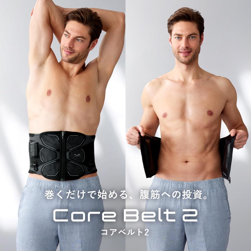 Новая модель Магазин SIXPAD Core Belt 2 Abs 2 SIXPAD Core Belt 2 Abs 2 Набор контроллеров Пояс 2 [Официальный эксклюзив] / + (ядро (Новая модель), Черный, ЛЛ)