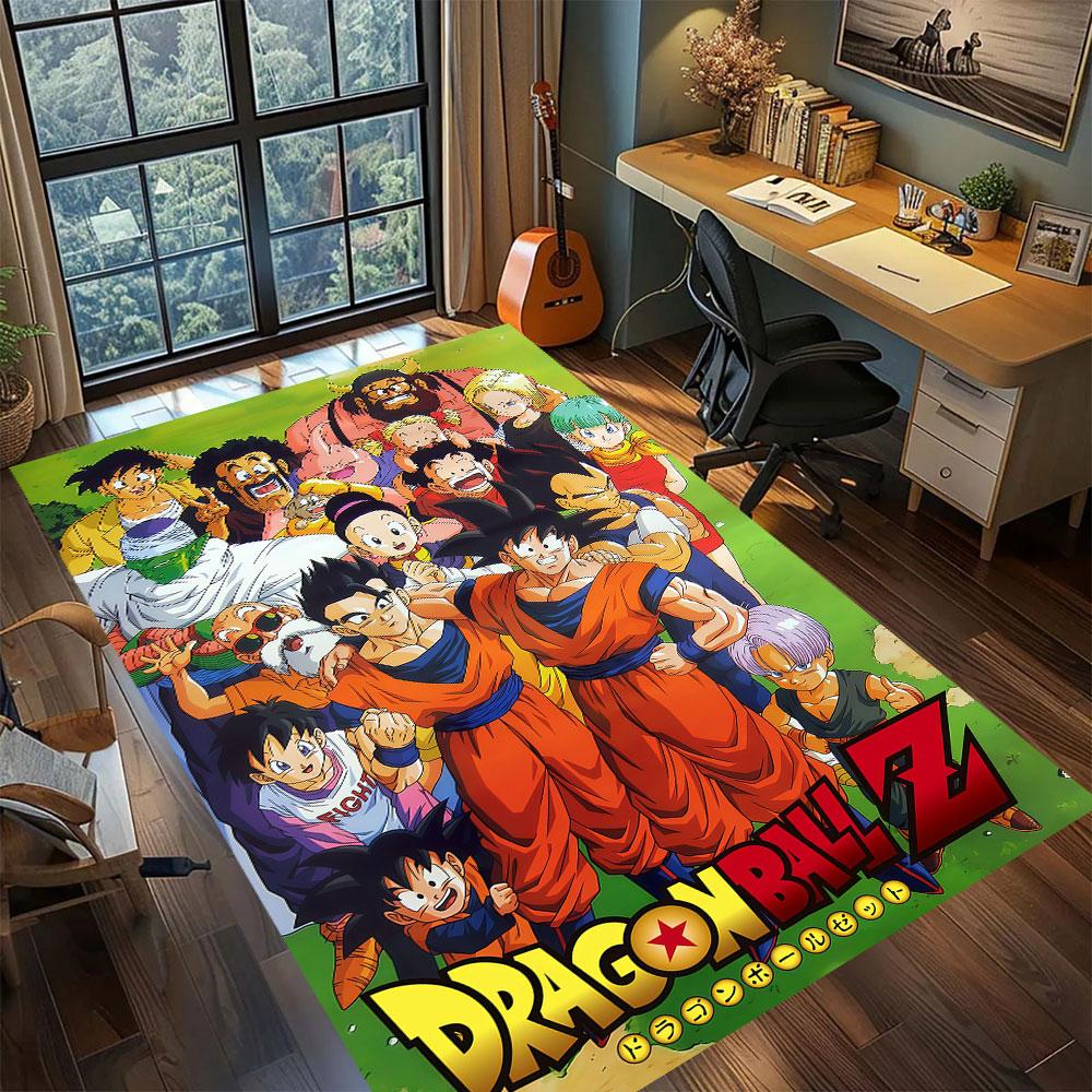Ковер с персонажем аниме DragonBall для гостиной, спальни, домашнего декора, крутой коврик из фильма, игровой коврик для пола