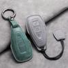 Leather Car Remote Key Case Cover for Ford Focus 3 4 ST Mondeo MK3 MK4 Fiesta Fusion Kuga Ecosport Protect Key Fob Keychain