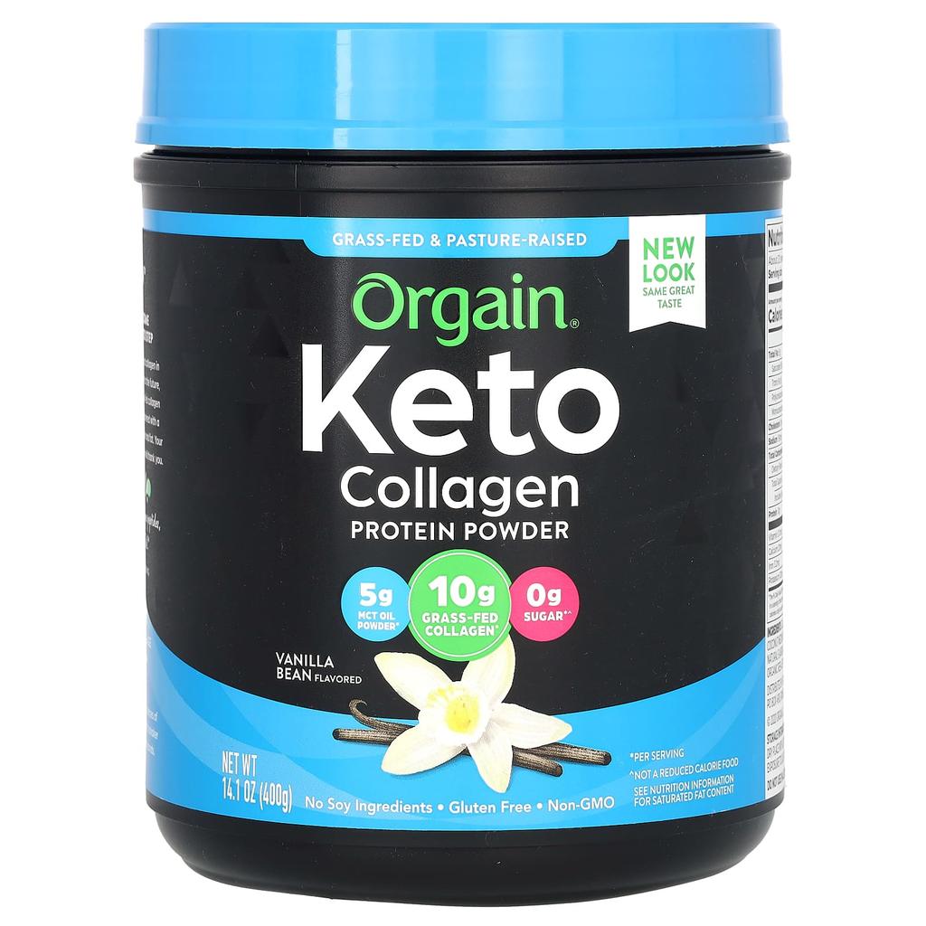 Keto Collagen Protein Powder, Vanilla Bean, 400G (14.1Oz)