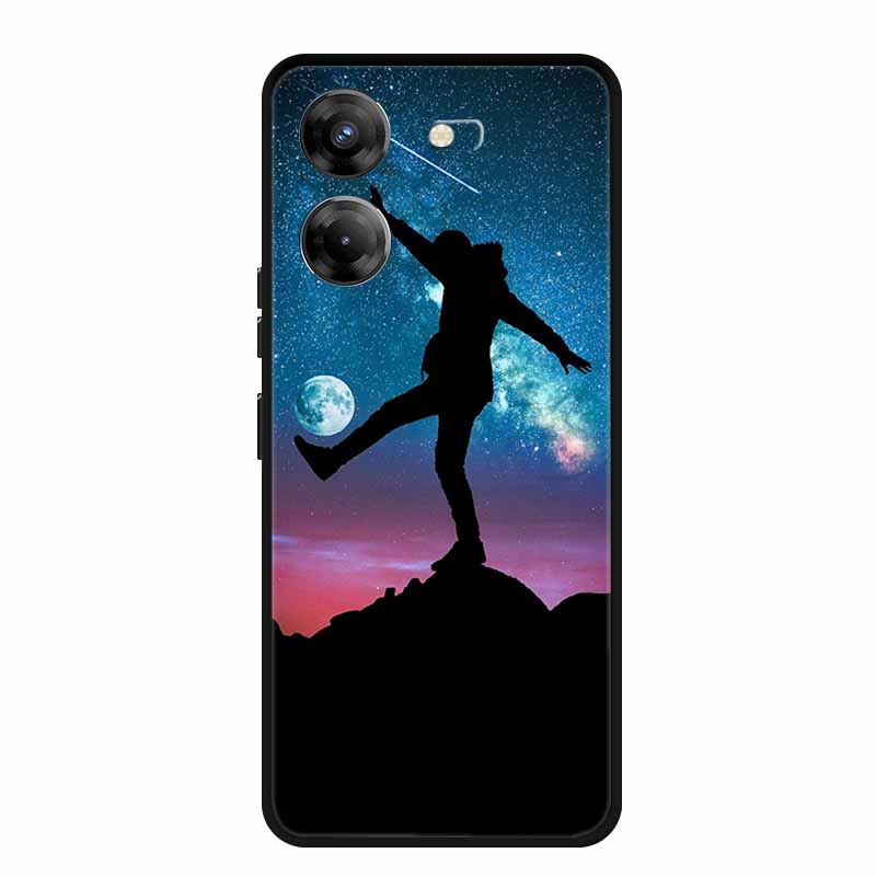 Чехол для телефона Tecno Pova 5 6.78" Coque Черный Бампер Силиконовый Мягкая Задняя Крышка Чехол Для Tecno Pova 5 Чехол Pova5 Funda Para Capa