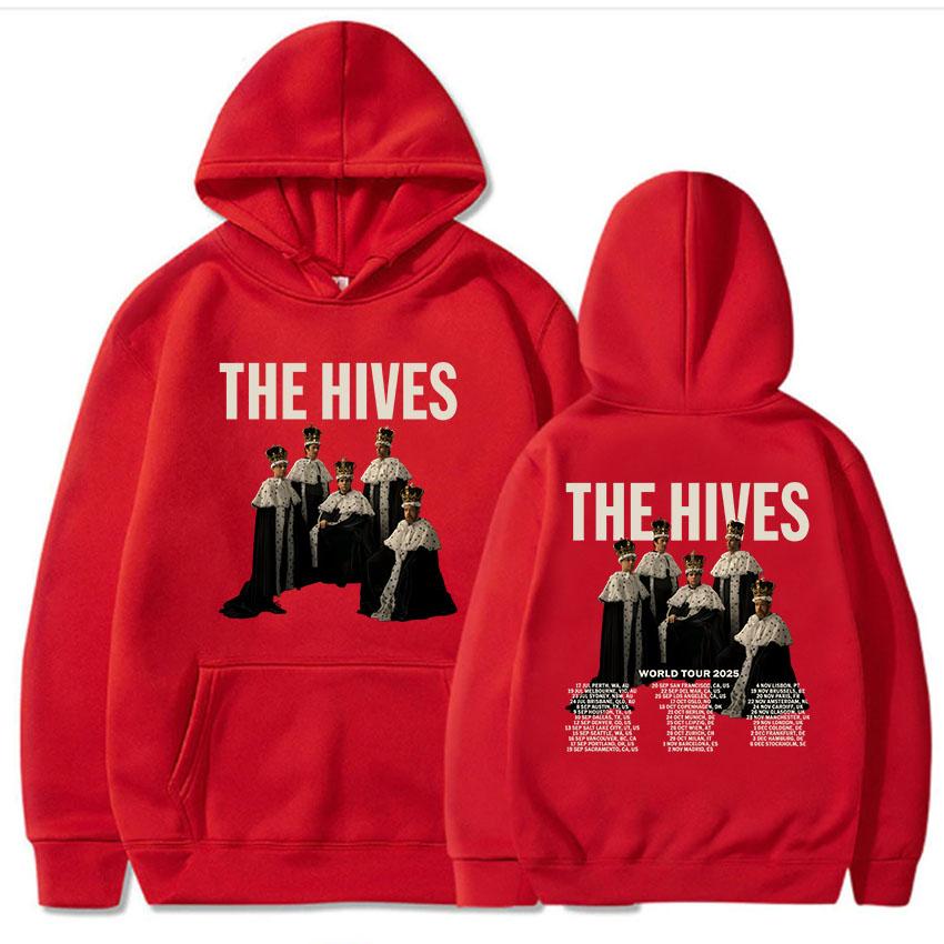 Альбом The Hives Forever 2025 Толстовки Осень Теплые Мужские Женские Свитшоты Длинный Рукав Повседневные Толстовки с Капюшоном Унисекс Уличная Одежда