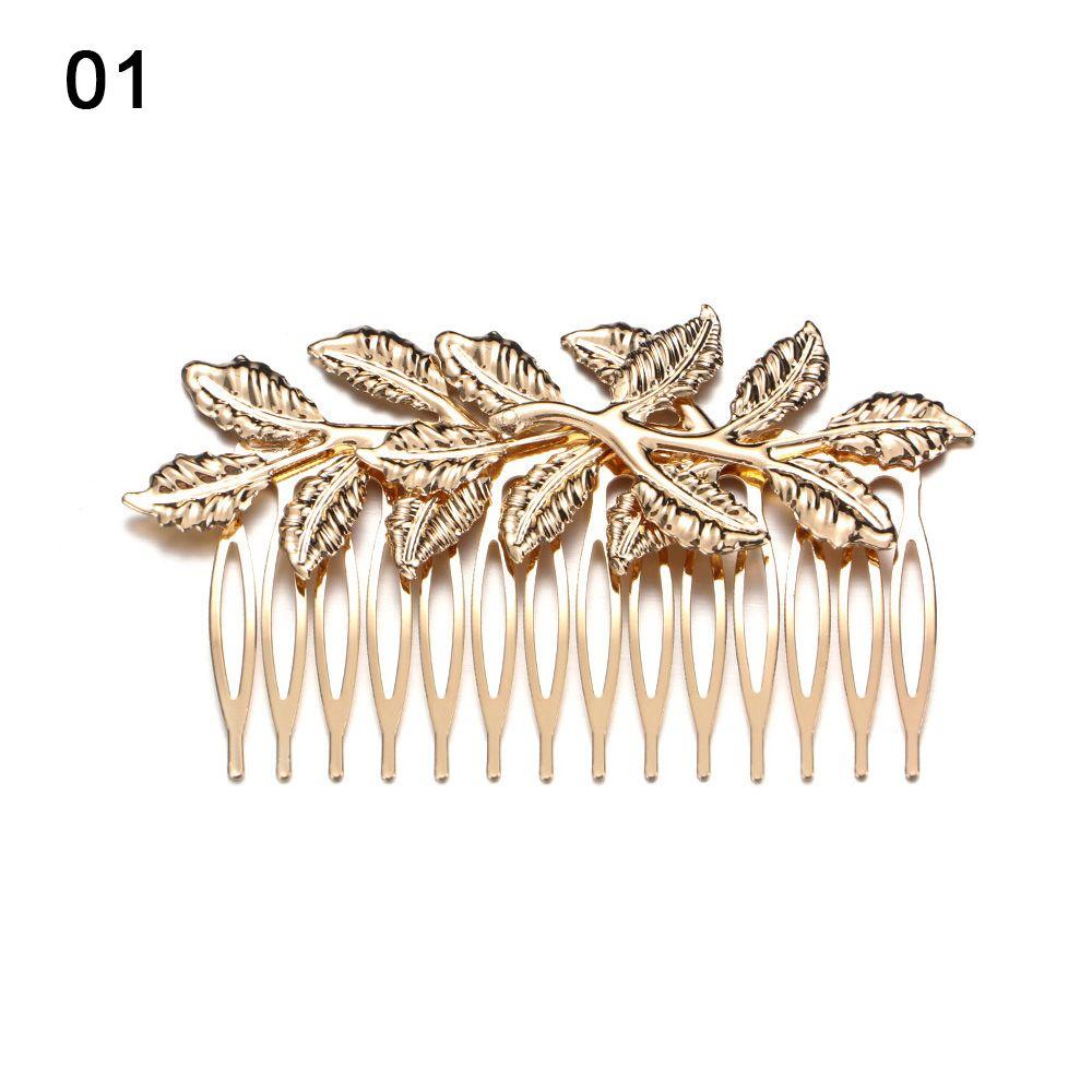 Модные украшения для волос Золото Серебро Свадебный гребень Свадебные аксессуары Женский головной убор Металлический лист