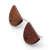 Модные ручной работы деревянные серьги-гвоздики, фурнитура для серег-подвесок, геометрические, коричневые, с петлей, размер штифта/проволоки: 0,7 мм, 10 шт.