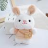 Cute Rabbit Keychain Cartoon Plush Key Ring Girls Backpack Pendant Decoration
