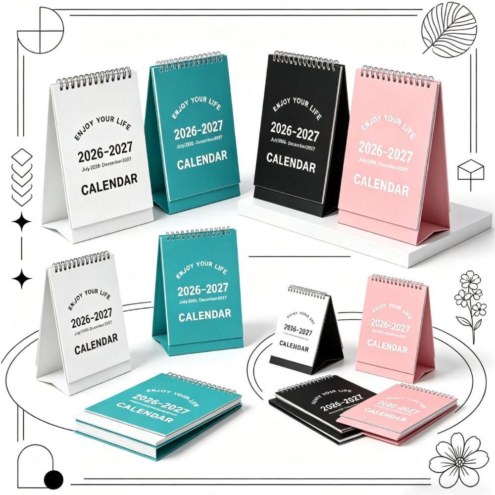 Monthly Planner Mini Desktop Calendar Portable Memo Planner Standing Desk Calendar Desk Decoration