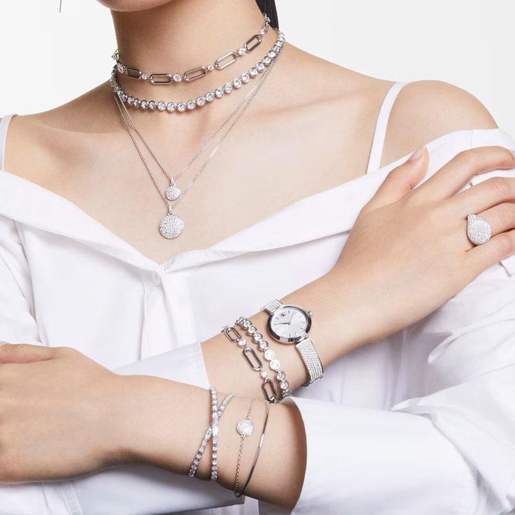 Swarovski Браслет Imber Chain Type с родиевым покрытием Женский браслет Серебряный 5682666