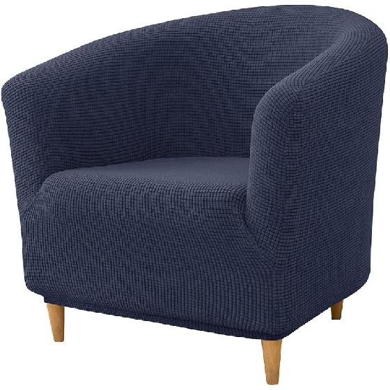 Чехол на клубное кресло, Эластичный клетчатый чехол на кресло-бочку, Съемные чехлы для кресла с подлокотниками, 1 предмет, Чехлы на кресло-бочку с эластичным низом для гостиной