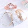 Combs Headwear Jewelry Leaves Hair Hoop Bride Headbands Gold Leaves Wreath Wedding Hair Crown