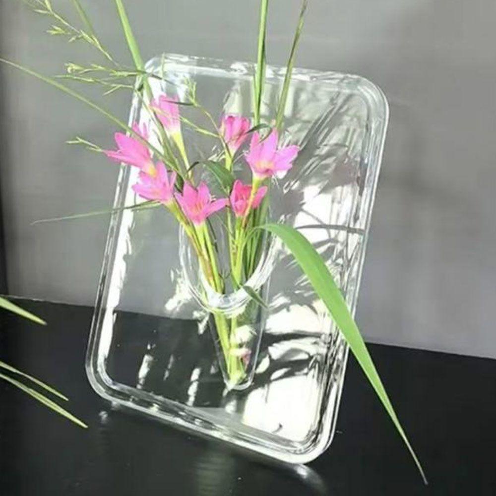 Transparent Frame Vase Photo Frame Shape Vase Art Desktop Ornament Art Ornament Table Decoration