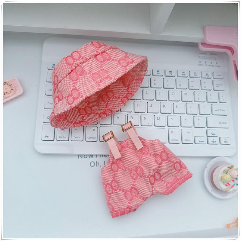 Для Лабубу 15-17 см v1v2 Наряд Аксессуары Мини-шляпа Комбинезон Комплект Украшение Маленькая одежда Детские игрушки Подарок на день рождения